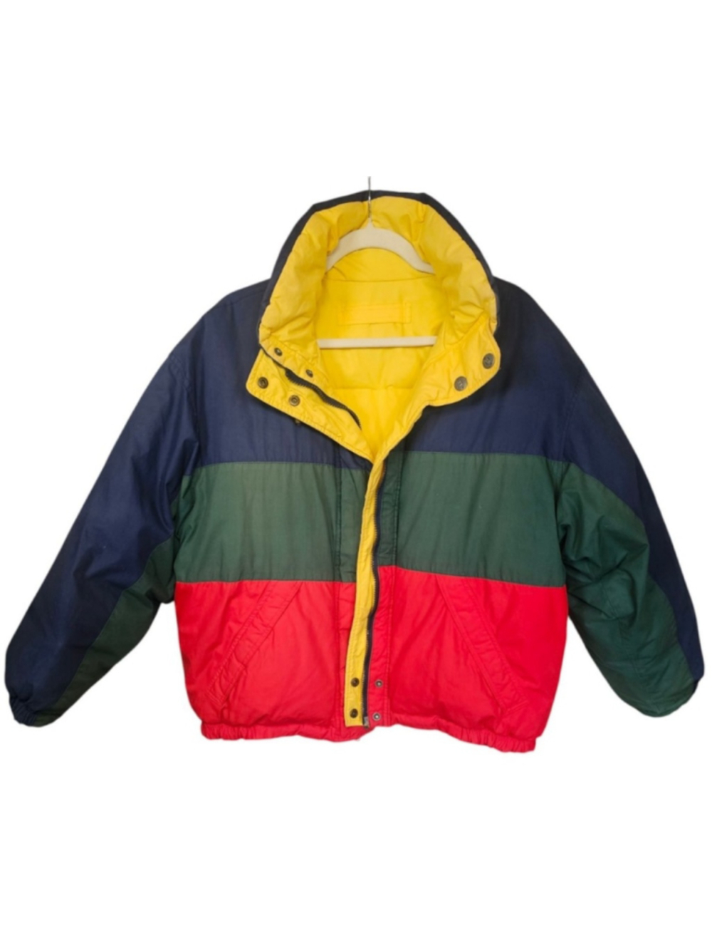 Vintage 80s 90s Braetan Colorblock Puffer Jacket Small Unisex EUC Retro Ski